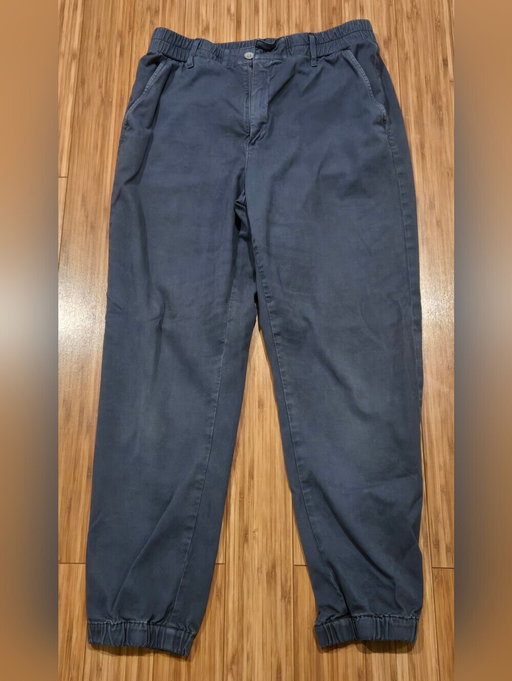 AG Men's Casual Elastic Cuff Pants - Navy Blue